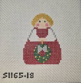 Red Angel with Green Wreath (Silver Bow) by KCN Designers (thumbnail)