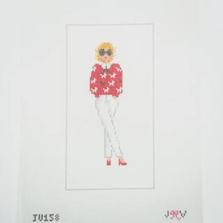 Princess Diana Sheep Sweater by Jennifer Vallez Needlepoint (thumbnail)
