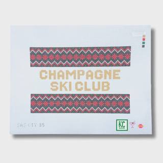 Champagne Ski Club Canvas by Saturnalia Stitching (thumbnail)