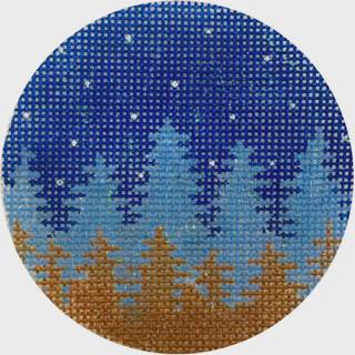 Faded Night Trees Ornament by Alice Peterson (thumbnail)