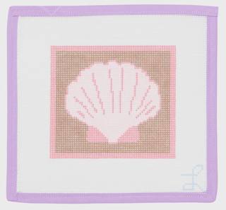 Pink Scallop Pillow - 10 Mesh by Lycette Designs (thumbnail)