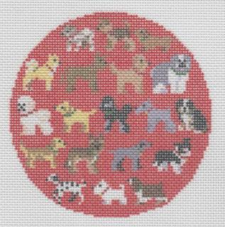Re Christmas Dogs Round by KCN Designers (thumbnail)