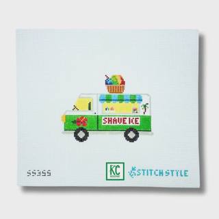 Shaved Ice Food Truck Canvas by Stitch Style Needlepoint (thumbnail)