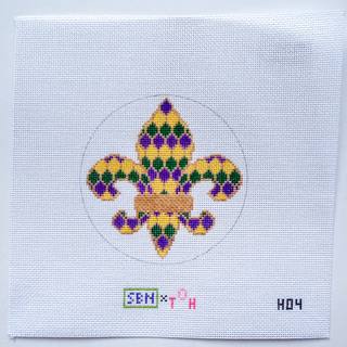 Fleur de Lis by Susan Battle Needlepoint (thumbnail)