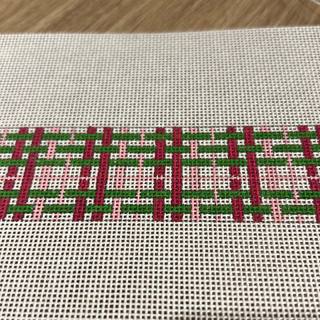 Pink and Green Plaid Key Fob by Kristine Kingston (thumbnail)
