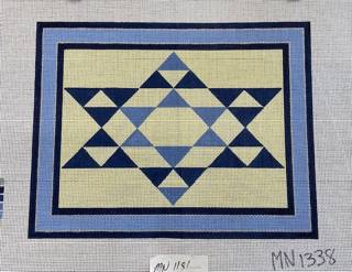 Two Colored Star Tallit by Gone Stitching (thumbnail)