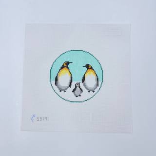 Penguin Family Canvas by Stitch Style Needlepoint (thumbnail)