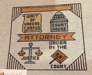 Attorney Small Career Plaque by Gone Stitching (thumbnail)