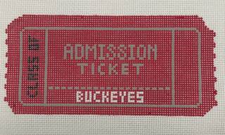 Admission Ticket- Buckeyes by Nightowls Needlepoint (thumbnail)