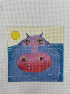 Waterline Hippo by Colors of Praise Art Studio (thumbnail)