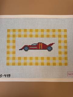 Gingham Racecar by Poppy J Stitches (thumbnail)