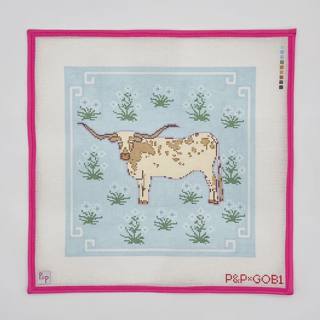 Longhorn Pillow Canvas by Penny and Penny (thumbnail)