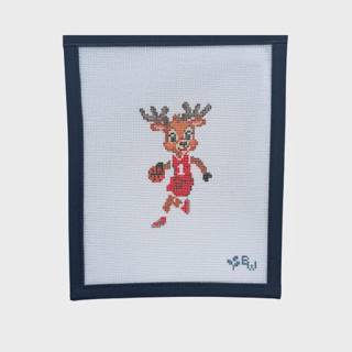 Basketball Reindeer by Boxwood Needlepoint (thumbnail)
