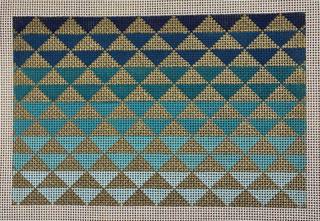 ombre tirangles, blue by Kimberly Ann Needlepoint (thumbnail)