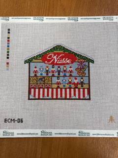 European Christmas Market Nutcracker Stall - 18 Mesh by Evergreen Needlepoint (thumbnail)