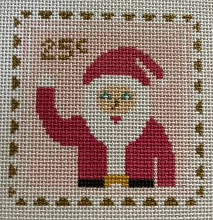 Santa Stamp 4x4 by Stitch Style Needlepoint (thumbnail)