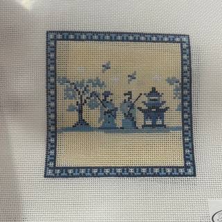 Toile Coaster - Blue by Funda Scully (thumbnail)