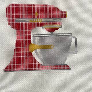 Mixer - Pink and Red Plaid by Officially Needlepoint (thumbnail)