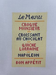 French Menu by Stitch Style Needlepoint (thumbnail)