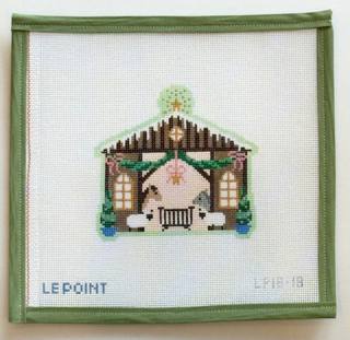 Christmas Village Stable on 18 mesh by Le Point Studio (thumbnail)