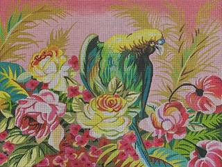 Parrot on Roses by Colors of Praise Art Studio (thumbnail)
