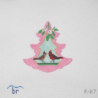 Pink Tree - Cardinal Pair by Blue Ridge Stitchery (thumbnail)