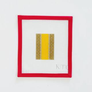 Brown Check Luggage Tag by Rachel Barri Designs (thumbnail)