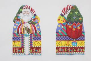 Patchwork Two-Sided Santa Canvas by Mary Lake Thompson (via Melissa Shirley) (thumbnail)