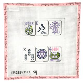 Mahjong Purple by Susan Roberts Needlepoint (thumbnail)