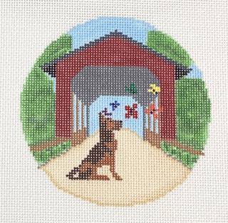 rainbow bridge, german shepherd by Blue Ridge Stitchery (thumbnail)