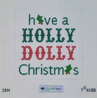 Holly Dolly Canvas by Susan Battle Needlepoint (thumbnail)