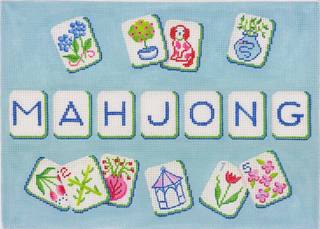 Mahjong Tile Bag · Garden Theme by Kate Dickerson Needlepoint Collections (thumbnail)