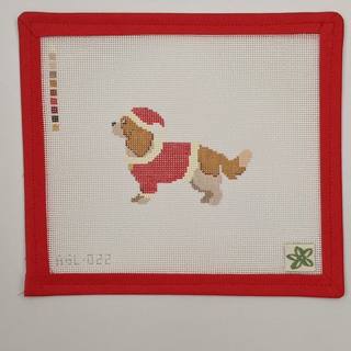 Santa Cavalier King Charles Spaniel by Dogwood Needlepoint (thumbnail)