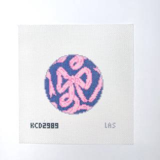 Pink Bow on Navy Canvas by KCN Designers (thumbnail)