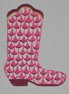 Mini Boot - Pink Herend by Kate Dickerson Needlepoint Collections (thumbnail)