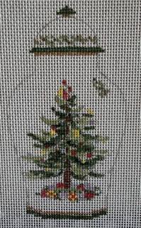 Spode Christmas Ginger Jar Canvas by The Gingham Stitchery (thumbnail)