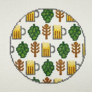 Beer Round Coaster by Mopsey Designs (thumbnail)