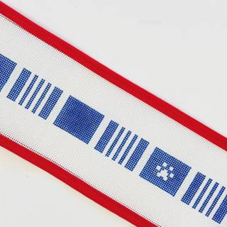 Ticking - Large Dog Collar by Little Stitches Needlework (thumbnail)