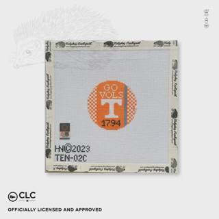 University of Tennessee 3" Round by Hedgehog Needlepoint (thumbnail)