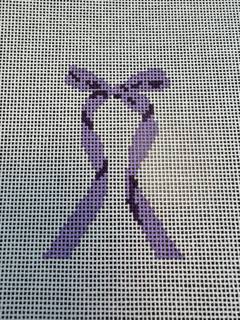 Purple Bow Canvas by Goodpoint Needlepoint (thumbnail)