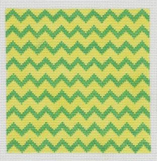 Yellow Green Chevron by Kate Dickerson Needlepoint Collections (thumbnail)