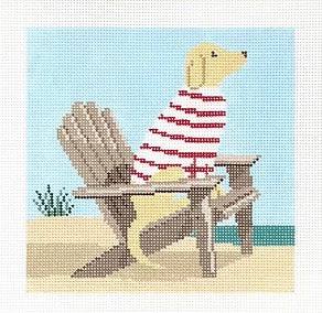 DK22 Keeping Watch Yellow Dog by Lauren Bloch Designs (thumbnail)