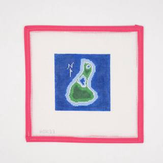 TRUNK - Block Island Map Coaster by Ann Kaye Studio (thumbnail)