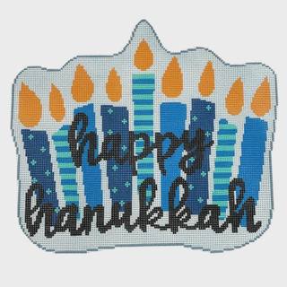 Happy Hanukkah Pillow by Ziggy Stitches (thumbnail)