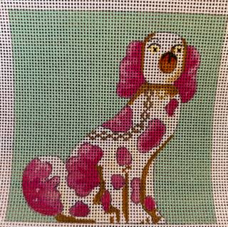 Pink Staffordshire Dog (right) by Colors of Praise Art Studio (thumbnail)