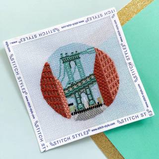 New York Manhattan Bridge Canvas & Stitch Guide by Stitch Style Needlepoint (thumbnail)