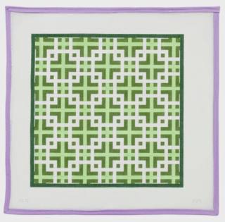 Green & White Geometric by Susan Battle Needlepoint (thumbnail)