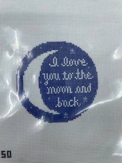 I Love you to the Moon w/SG by Stitch Style Needlepoint (thumbnail)