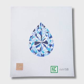 Pear Cut Diamond Canvas by Audrey Wu Designs (thumbnail)
