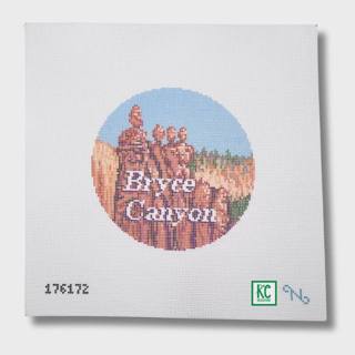 Bryce Canyon Travel Round Needlepoint Canvas by Needlepaint (thumbnail)